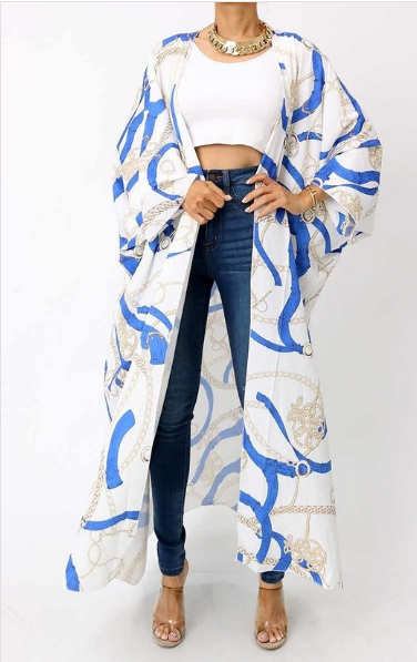 White and Blue Kimono