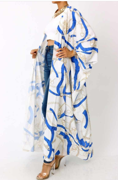 White and Blue Kimono